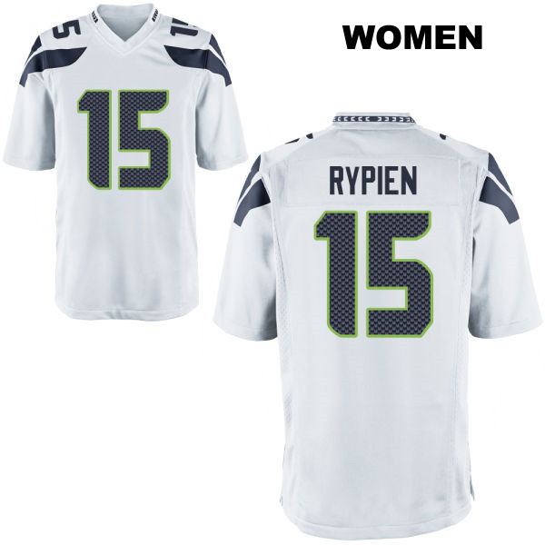Brett Rypien Away Seattle Seahawks Stitched Womens Number 15 White Game Football Jersey