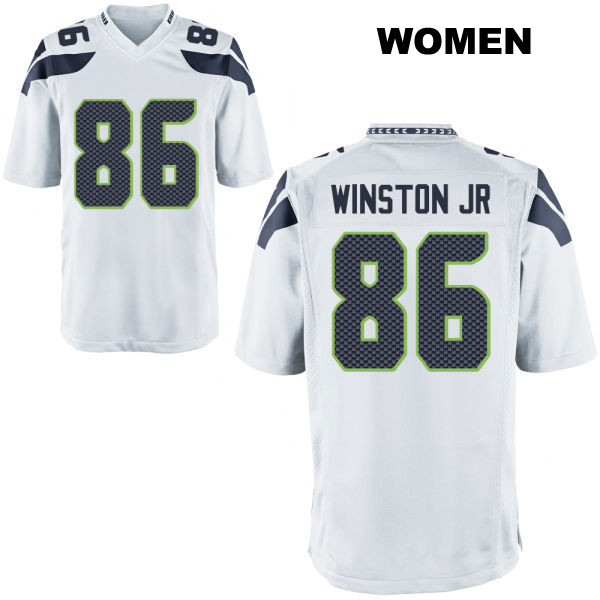 Easop Winston Jr. Seattle Seahawks Stitched Womens Away Number 86 White Game Football Jersey