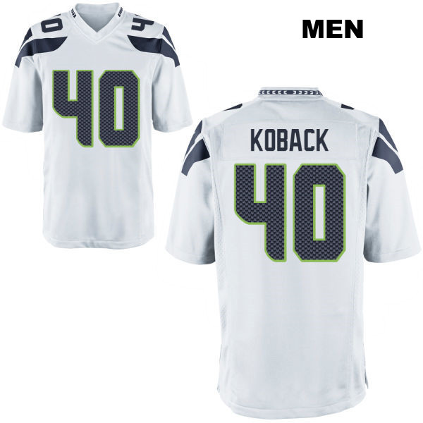 Away Bryant Koback Seattle Seahawks Mens Stitched Number 40 White Game Football Jersey