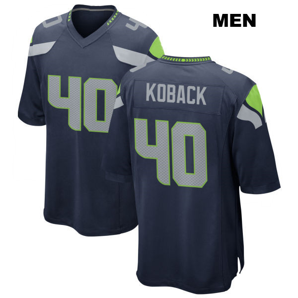 Bryant Koback Home Seattle Seahawks Mens Stitched Number 40 Navy Game Football Jersey