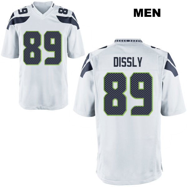 Away Will Dissly Seattle Seahawks Mens Stitched Number 89 White Game Football Jersey