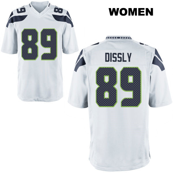 Will Dissly Away Seattle Seahawks Womens Stitched Number 89 White Game Football Jersey