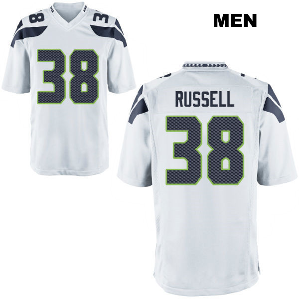 Brady Russell Seattle Seahawks Mens Away Number 38 Stitched White Game Football Jersey