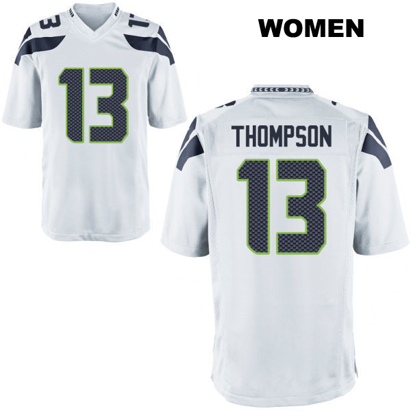 Away Cody Thompson Seattle Seahawks Womens Number 13 Stitched White Game Football Jersey