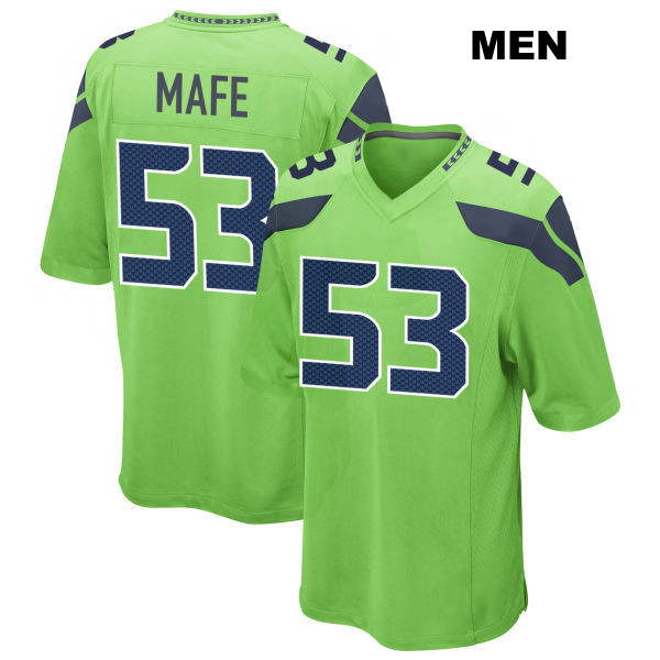 Boye Mafe Stitched Seattle Seahawks Mens Alternate Number 53 Green Game Football Jersey