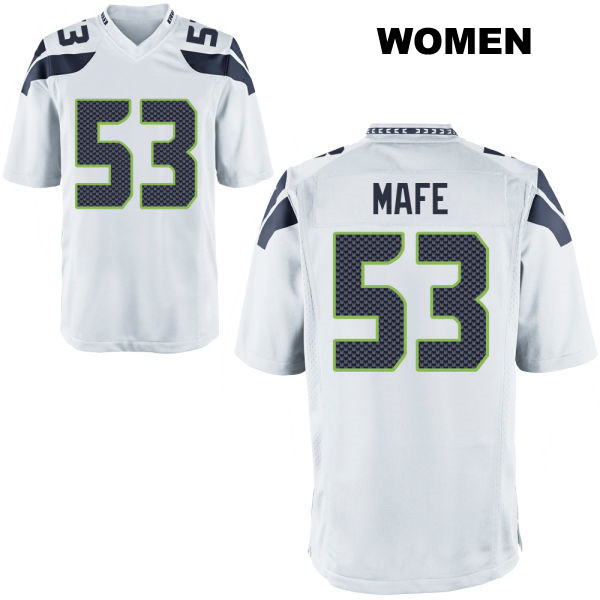 Boye Mafe Seattle Seahawks Away Womens Number 53 Stitched White Game Football Jersey