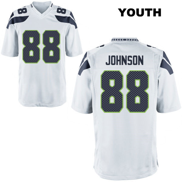 Cade Johnson Stitched Seattle Seahawks Youth Away Number 88 White Game Football Jersey