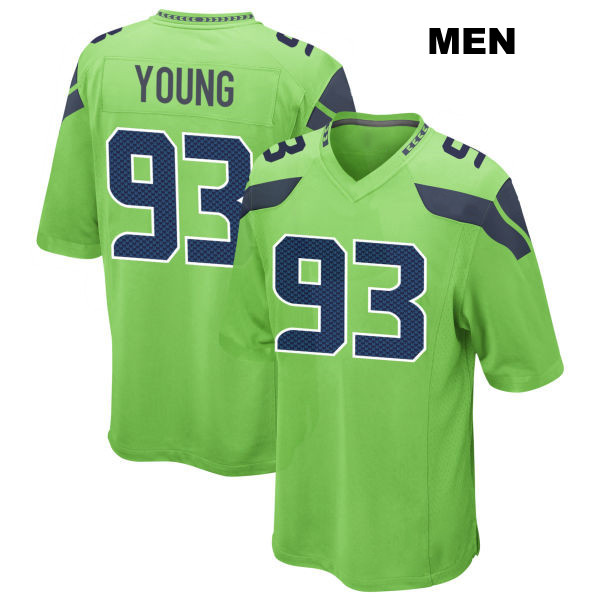 Cameron Young Seattle Seahawks Stitched Mens Number 93 Alternate Green Game Football Jersey