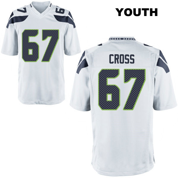 Away Charles Cross Seattle Seahawks Youth Number 67 Stitched White Game Football Jersey