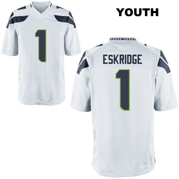 Dee Eskridge Seattle Seahawks Youth Away Number 1 Stitched White Game Football Jersey