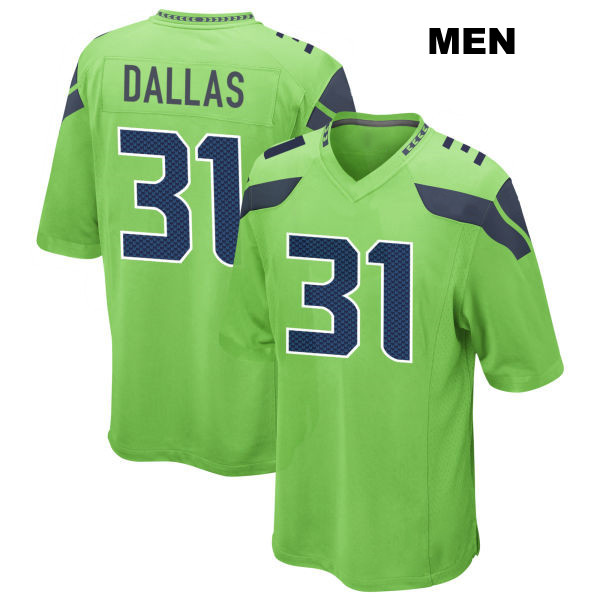 DeeJay Dallas Seattle Seahawks Mens Stitched Number 31 Alternate Green Game Football Jersey