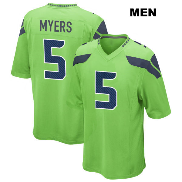 Jason Myers Seattle Seahawks Alternate Mens Stitched Number 5 Green Game Football Jersey