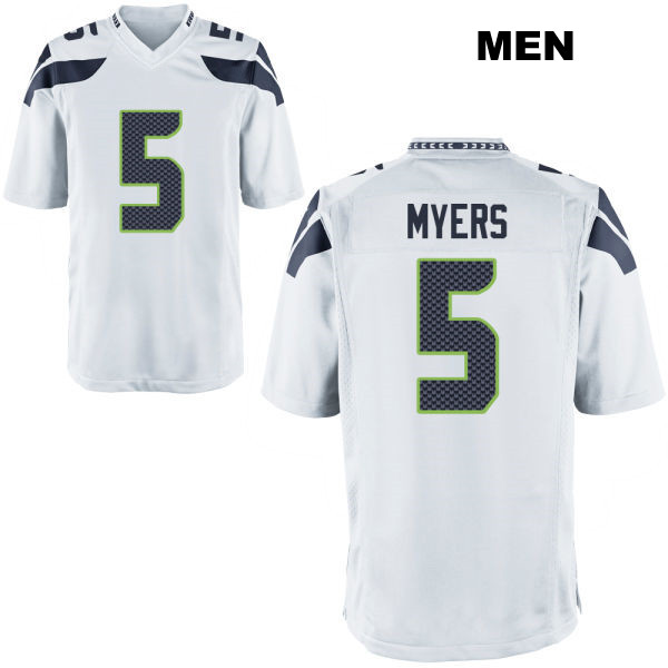 Stitched Jason Myers Seattle Seahawks Away Mens Number 5 White Game Football Jersey