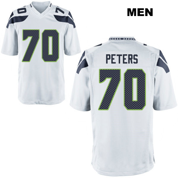 Jason Peters Away Seattle Seahawks Stitched Mens Number 70 White Game Football Jersey