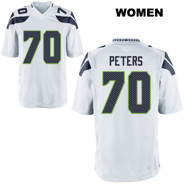 Jason Peters Seattle Seahawks Womens Stitched Number 70 Away White Game Football Jersey