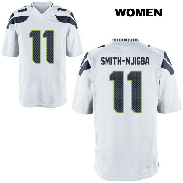 Jaxon Smith-Njigba Seattle Seahawks Stitched Womens Away Number 11 White Game Football Jersey
