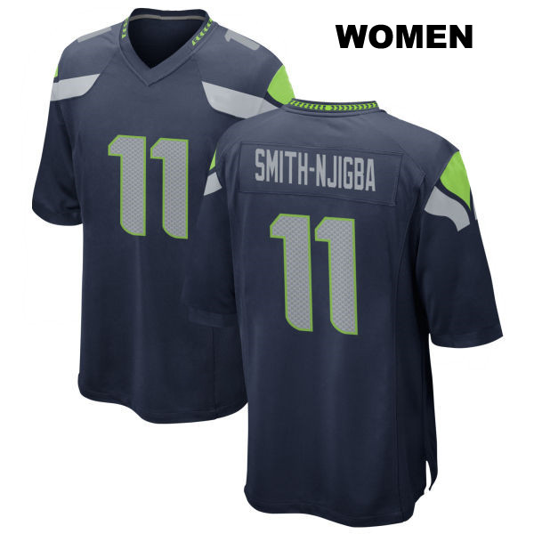 Jaxon Smith-Njigba Seattle Seahawks Stitched Womens Home Number 11 Navy Game Football Jersey