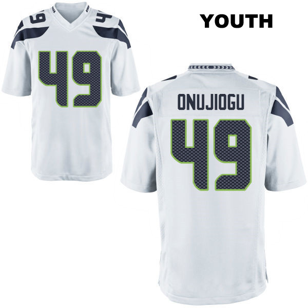 Joshua Onujiogu Stitched Seattle Seahawks Youth Away Number 49 White Game Football Jersey