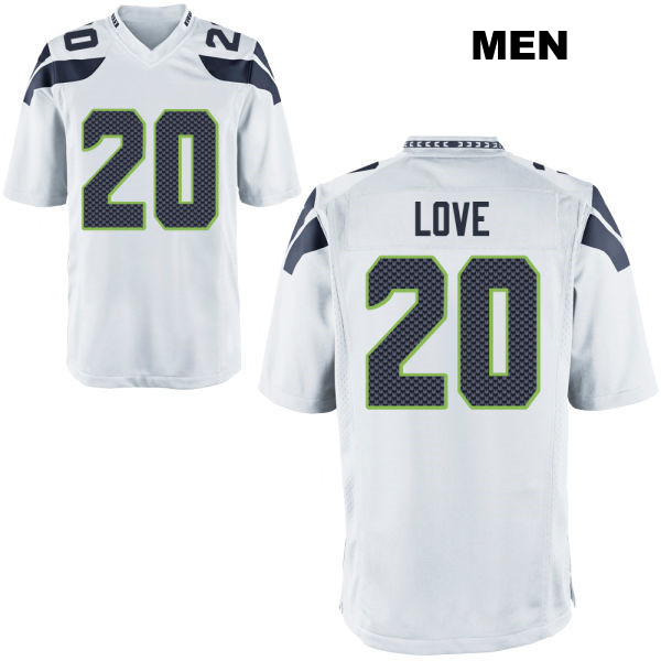 Julian Love Seattle Seahawks Away Mens Number 20 Stitched White Game Football Jersey