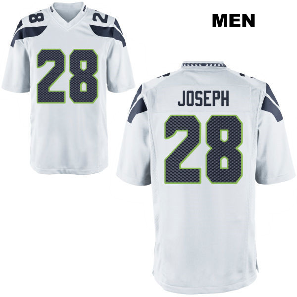 Kelvin Joseph Seattle Seahawks Mens Stitched Away Number 28 White Game Football Jersey
