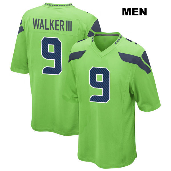 Kenneth Walker III Alternate Seattle Seahawks Mens Stitched Number 9 Green Game Football Jersey