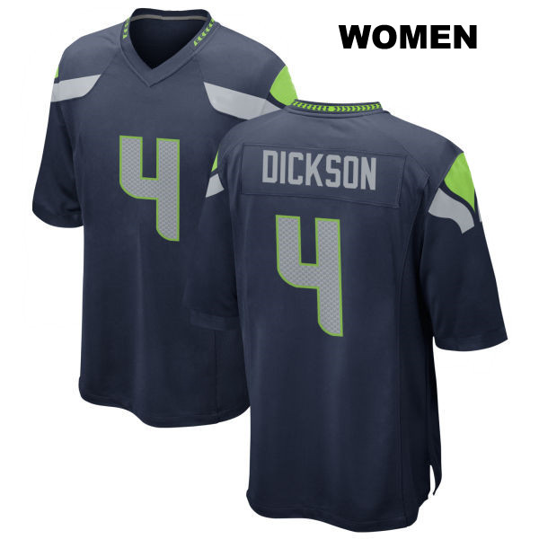 Michael Dickson Stitched Seattle Seahawks Womens Home Number 4 Navy Game Football Jersey