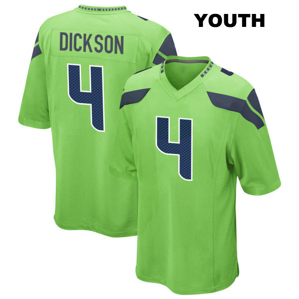 Michael Dickson Alternate Seattle Seahawks Youth Stitched Number 4 Green Game Football Jersey