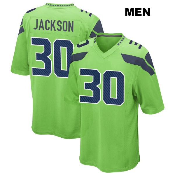 Stitched Michael Jackson Seattle Seahawks Mens Number 30 Alternate Green Game Football Jersey