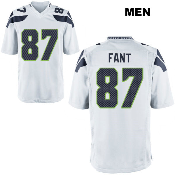 Stitched Noah Fant Seattle Seahawks Away Mens Number 87 White Game Football Jersey