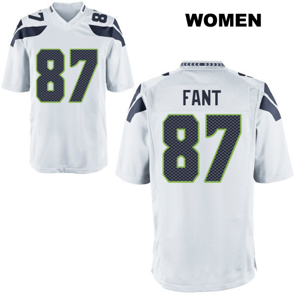 Noah Fant Seattle Seahawks Away Womens Number 87 Stitched White Game Football Jersey