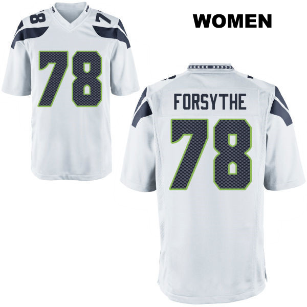 Away Stone Forsythe Seattle Seahawks Stitched Womens Number 78 White Game Football Jersey