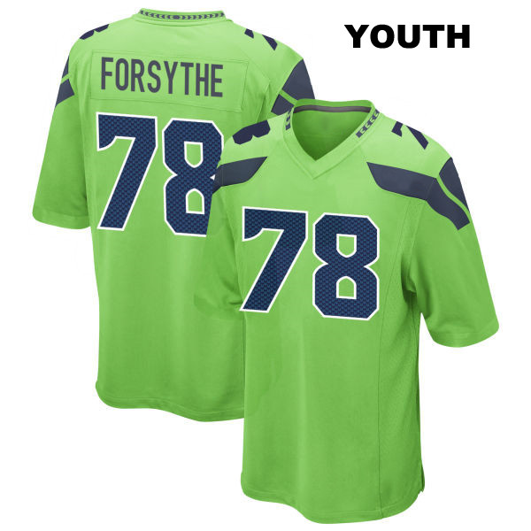 Stitched Stone Forsythe Seattle Seahawks Alternate Youth Number 78 Green Game Football Jersey